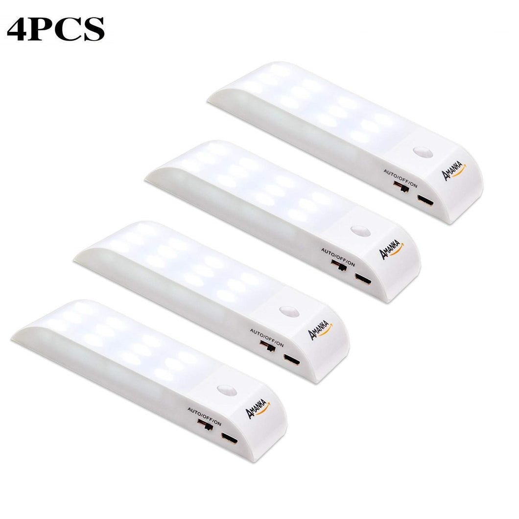Luce Notte LED, AMANKA 4 Pcs 4 Pezzi Led, 4 Led - Ilgrandebazar
