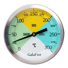 Carica l&#39;immagine nel visualizzatore di Gallery, GALAFIRE 80 mm Grande Faccia 300°C Termometro per Barbecue, Indicatore 80 - Ilgrandebazar