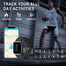 Carica l&#39;immagine nel visualizzatore di Gallery, Vicsainteck Smartwatch Orologio Fitness Tracker Uomo Donna Sportivo nero