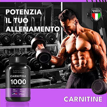 Carica l'immagine nel visualizzatore di Gallery, Bandini® L CARNITINA 1000 - 100 Compresse con Carnipure® (100 dosi, 100 giorni) - Integratore con L-Carnitina Tartrato Vegan - Carnitine Pura per Atleti e Sportivi - Energia, Resistenza e Recupero