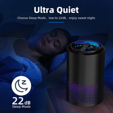 Carica l'immagine nel visualizzatore di Gallery, CONOPU Purificatore D'aria, Air Purifier Portable HEPA H13 Filtro, Purificatore Aria Portatile Elimina Odori, Timer, per Camera Da Letto, Bagno, Soggiorno, Seminterrato, nero