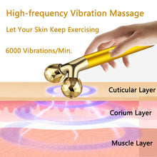 Carica l&#39;immagine nel visualizzatore di Gallery, 2-IN-1 Beauty Bar Rullo massaggiatore viso 24k Golden Pulse, massaggiatore... - Ilgrandebazar