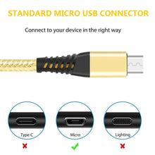 Carica l'immagine nel visualizzatore di Gallery, Yosou Cavo Micro USB [3-Pack 2M] Android Ricarica Rapida USB... - Ilgrandebazar