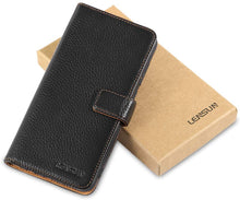 Carica l'immagine nel visualizzatore di Gallery, Lensun Cover Samsung Note 20 Ultra, Vera Pelle Flip Custodia a Libro Portafoglio Telefono con Magnetica per Samsung Galaxy Note 20 Ultra 5G 6,9" - Nero (N20U-LG-BK)