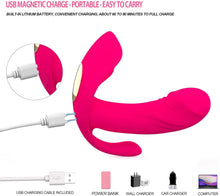 Carica l'immagine nel visualizzatore di Gallery, Massaggiatore in silicone, 100% impermeabile, massaggiatore wireless ricaricabile, 12 modalità di lavoro, doppio motore