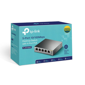 TP-Link Poe Switch, 5 Porte 10/100 Mbps, 4 Poe, Fino 5-Port Mbps - Ilgrandebazar