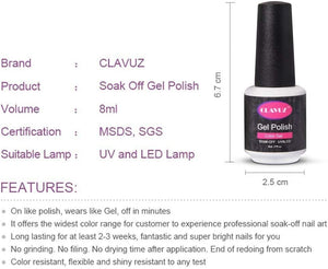 Clavuz Smalto Semipermente per Unghie in Gel UV LED 24pcs Set per Manicure Colori Smalti Gel per Unghie Soak Off