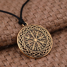 Carica l'immagine nel visualizzatore di Gallery, My Shape da Uomo Islandese Viking Rune per Fortuna e Benedizioni Antique Gold - Ilgrandebazar