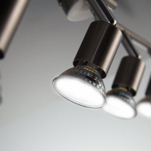 Faretti LED da soffitto orientabili I plafoniera moderna Nickel - Ilgrandebazar