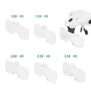 Lente Ingrandimento con Luce - Rightwell® Occhiali 1.0X-3.5X, Bianco - Ilgrandebazar