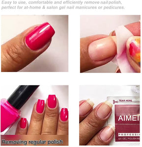 AIMEILI Salviettine Levasmalto Gel Rimuovi Smalto Semipermanente per Smalto in Gel - 200 Pezzi