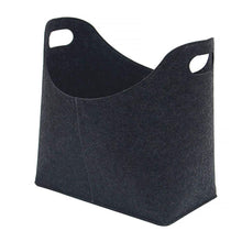 Carica l&#39;immagine nel visualizzatore di Gallery, Cesto pieghevole in feltro per camino e legna da ardere, borsa portatile Nero - Ilgrandebazar