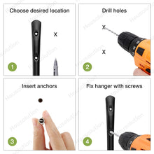 Carica l&#39;immagine nel visualizzatore di Gallery, Housolution Ganci da Parete Supporti Prete 8 Pezzi in Acciaio Inox 8 pezzi - Ilgrandebazar