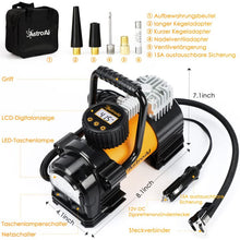 Carica l&#39;immagine nel visualizzatore di Gallery, AstroAI Luftkompressor Reifenfüller Tragbare Luftpumpe für Auto 12V DC Digitale Kompressor 150PSI mit LED-Notlicht für Autos, LKWs, Motorräder usw. Geschenke für Männer