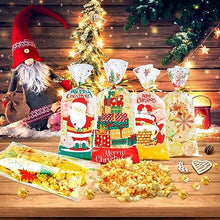 Carica l&#39;immagine nel visualizzatore di Gallery, Sacchetti Trasparenti per Confezioni 100pcs, Buste Biscotti Natale Sacchettini Alimentari Natalizi, Bustine Trasparenti Cellophane Piccole per Regali Caramelle, Sacchetto Natalizio Plastica Cravatte
