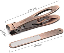 Carica l'immagine nel visualizzatore di Gallery, SZQHT, tagliaunghie con apertura a mascella ultra larga, tagliaunghie per unghie spesse per manicure incarnita, kit pedicure, uomini e donne (bronzo)