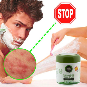 Gel idratante 100% naturale di Aloe Vera 500 ml per pelli 500ml., verde