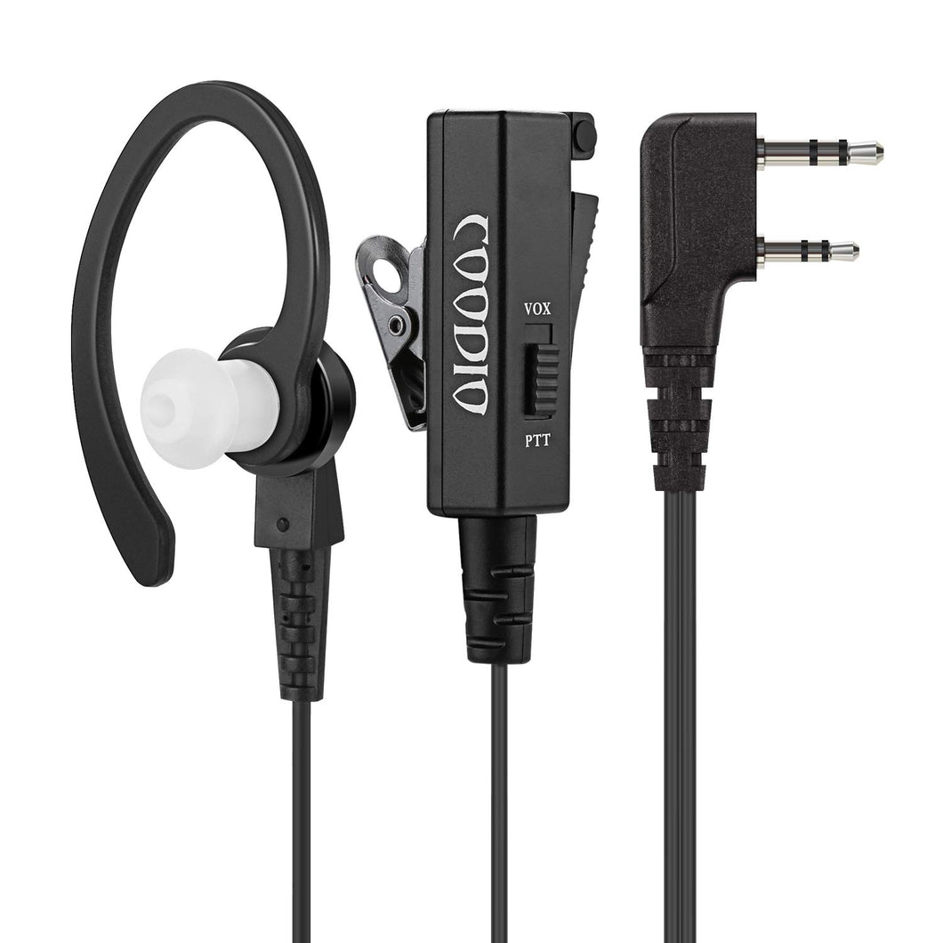 COODIO 2-Pin Kenwood C-Shell Cuffia [Microfono/PTT/VOX Combinazione]... - Ilgrandebazar