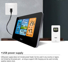 Carica l&#39;immagine nel visualizzatore di Gallery, Konesky Stazione Meteo Wireless, barometro termometro Temperatura Nero - Ilgrandebazar