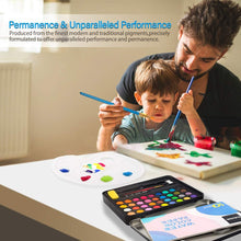 Carica l'immagine nel visualizzatore di Gallery, Cohotek Acquerelli Set Pittura ad Acquerello Solida, Set di 36 Colori Acquerello Portatile con 10 Set di Accessori(Pennelli Set, Temperamatite, Pennello Acqua etc)-Ideali per Artisti, Adulti e Bambini