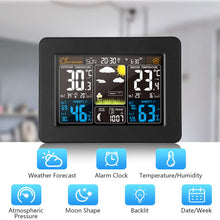 Carica l&#39;immagine nel visualizzatore di Gallery, UFLIZOGH Sveglia meteorologica Digitale con sensore Esterno Interno Wireless... - Ilgrandebazar