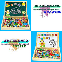 Carica l&#39;immagine nel visualizzatore di Gallery, Puzzle Magnetico Legno Giocattolo di Bambini con Double Face White