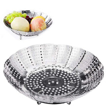 Carica l&#39;immagine nel visualizzatore di Gallery, Vicloon Cestello per Cuocere Verdure a Vapore,Cucina Cestino normal, Argento