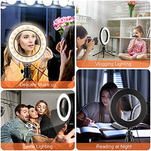 Carica l'immagine nel visualizzatore di Gallery, 6,2'' Piccola Luce Dell'anello con Treppiedi, Mini Selfie Ring 6.2''- Nero