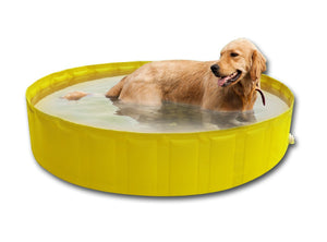 New Plast My Dog Pool Ø 140 cm Piscina per Cani, Ø 140 h 30cm, Arancione