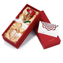Carica l&#39;immagine nel visualizzatore di Gallery, ETEREAUTY 24K Rosa Placcato Oro, Regalo con a Forma di Cuore &amp; Rosso - Ilgrandebazar