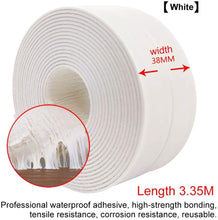 Carica l&#39;immagine nel visualizzatore di Gallery, Nastro Sigillante Per Bagno e Cucina, Materiale PE, Nastro Sigillante Impermeabile e Resistente Alla,Autoadesivo Waterproof Caulk Strip Wall Sealing(3,8 cm x 335cm) (Bianca)