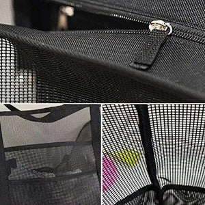EXTSUD Borsa da Spiaggia con Chiusura a Zip Multitasche Grande a Rete...