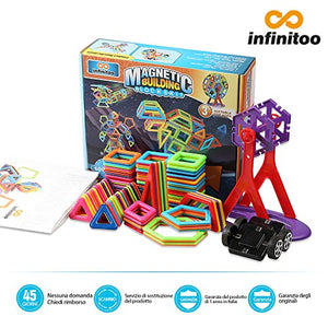 infinitoo Blocchi Costruzioni Magnetiche 109 Pezzi Puzzle 109Pezzi - Ilgrandebazar