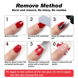 (2 Pezzi) Nail Polish Remover, Magic Soak Off Gel, Quick and Safe, Rimuove... - Ilgrandebazar