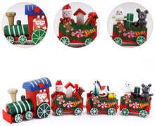 Carica l&#39;immagine nel visualizzatore di Gallery, 1 PC Mini Trenino di Natale in Legno Set di 3 carrozze Deluxe Set di Treni per Decorazioni e Regali Natalizi, Feste, Ornamenti per la Scuola Materna