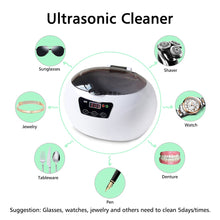 Carica l&#39;immagine nel visualizzatore di Gallery, Pulitore a Ultrasuoni, Charminer in acciaio inox 600 ML 42000 Hz Bianco - Ilgrandebazar