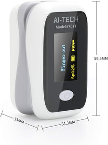 Saturimetro da dito sensore di saturazione di ossigeno e polso cardiofrequenzimetro di colori diversi con OLED display (A)