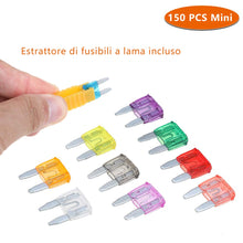 Carica l&#39;immagine nel visualizzatore di Gallery, Rovtop 150pcs Mini Fusibili Auto +1Clip (2A 3A 5A 7.5A 10A 15A 20A 25A 30A... - Ilgrandebazar