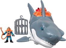 Carica l'immagine nel visualizzatore di Gallery, Imaginext Squalo Mega Morso con Personaggio Subacqueo, Gabbia e Accessori, Giocattolo per Bambini 3+Anni, GKG77