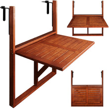 Carica l&#39;immagine nel visualizzatore di Gallery, Deuba Tavolino pieghevole da balcone legno di acacia 64 x 45 x 87cm, marrone - Ilgrandebazar