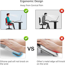 Carica l'immagine nel visualizzatore di Gallery, BoYata Supporto PC Portatile, Supporto per Laptop Multi-Angolo Regolabile w Compatibile per Laptop MacBook PRO/Air, Surface Laptop, Samsung, HP (Argenté-N23)