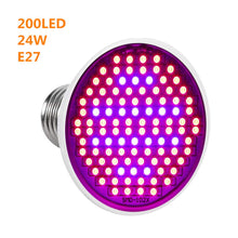 Carica l&#39;immagine nel visualizzatore di Gallery, LED Coltiva la Lampadina, 85~265V 24W E27 200 Pannello Spettro 24w 200led - Ilgrandebazar