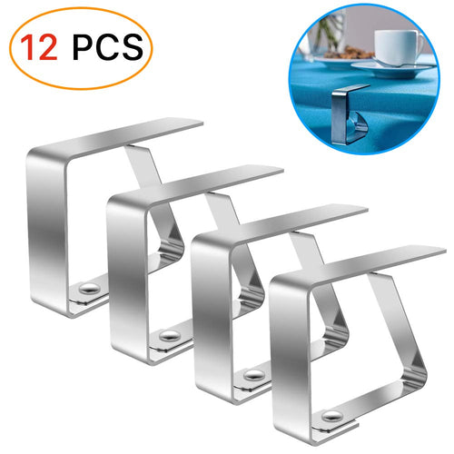 Tovaglia Clip in Acciaio, Fermatovaglia Acciaio Inossidabile, clip holder 12... - Ilgrandebazar