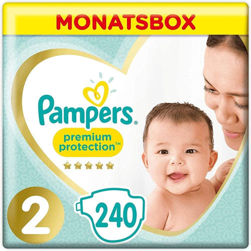 Pampers Taglia 2, pannolini Premium Protection Baby 240 pezzi, comfort e protezione (4-8 kg)