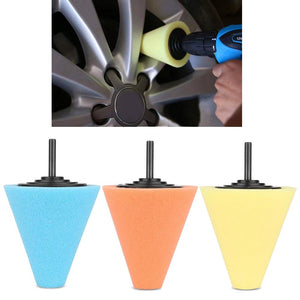 Lucidatura Auto Set,3Pcs Spugna Cono Tampone di Sfera di... - Ilgrandebazar