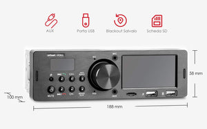 Autoradio Bluetooth RDS ieGeek, Stereo 60WX4 Supporta... - Ilgrandebazar