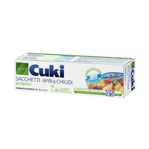 Cuki Sacchetti Apri e Chiudi Ermetici Picooli, 1L, 15 Pezzi 15 Unità (Confezione da 1)