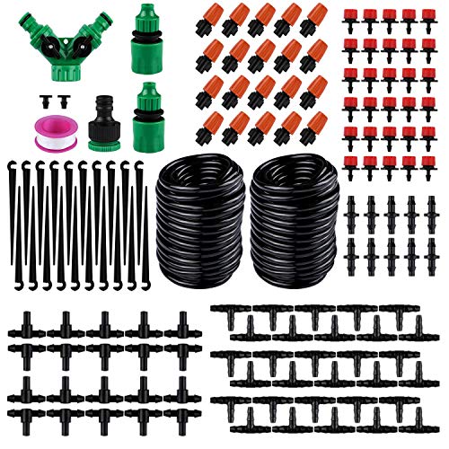 30m Sistema di irrigazione da giardino, Aiglam Micro Drip Irrigation Kit 30M