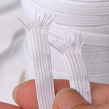 Carica l'immagine nel visualizzatore di Gallery, 91 Metri Elastico per Cucito 5mm Cordoncino Elastico Piatto Cavo Elastico Bianco Lunghezza Nastro per Cucito e Artigianato Bobina di Elastico per Il Cucito e l'Artigianato