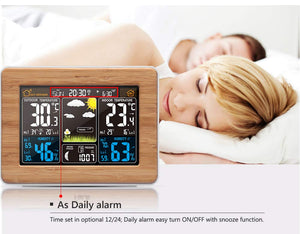 Stazione Meteo Automatica Digitale Wireless 17.5 * 8 * 13.5cm, Giallo